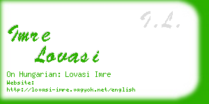 imre lovasi business card